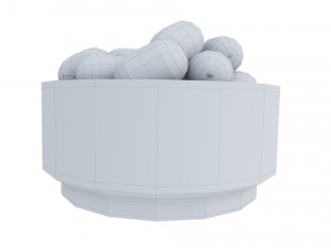 Sea-buckthorn white bowl Modelo 3D