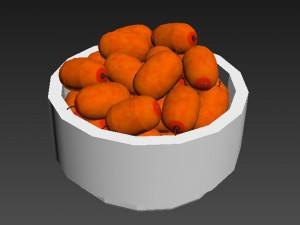 Sea-buckthorn white bowl Modelo 3D
