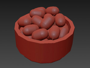 Sea-buckthorn white bowl Modelo 3D