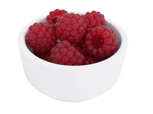 Berry white bowl collection 3D Model
