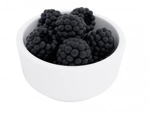 Berry white bowl collection 3D Model