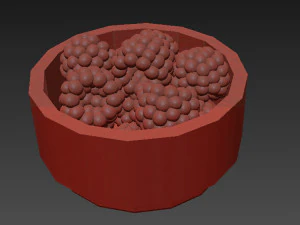 Berry white bowl collection 3D Model