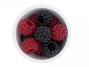 Berry white bowl collection Modelo 3D