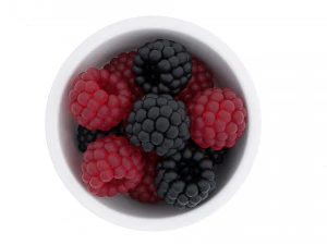Berry white bowl collection 3D Model