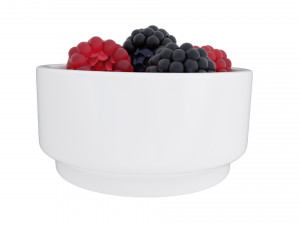 Berry white bowl collection Modelo 3D