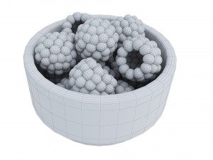 Berry white bowl collection Modelo 3D