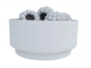 Berry white bowl collection 3D Model
