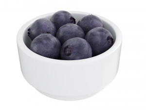 Berry white bowl collection 2 3D 模型