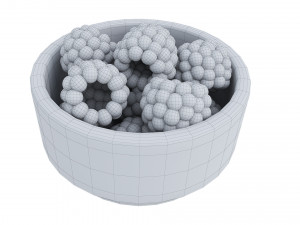 Berry white bowl collection 2 3D 模型