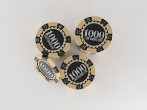 stack of casino chips Model 3D