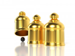 game thimbles group of 3 thimbles and a ball Modelo 3D