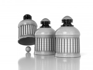 game thimbles group of 3 thimbles and a ball Modelo 3D