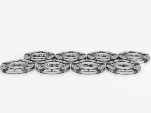 Casino Chips In Denominations Of 1000 500 100 50 25 10 5 1 3D Model