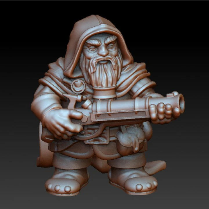 rifleman dwarf 3D Model .c4d .max .obj .3ds .fbx .stl .blend 