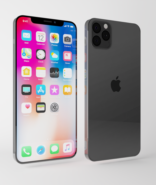 iphone xii Model 3D .c4d .max .obj .3ds .fbx .stl .blend 