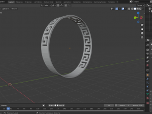 Ring with ornament Model 3D