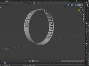 Ring with ornament 3D Model