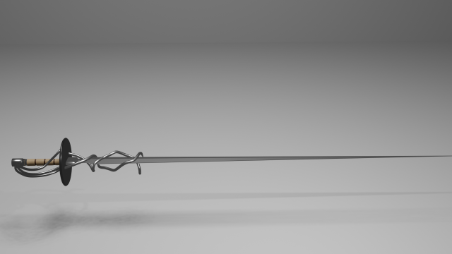 rapier sword 3d Modelo 3D .c4d .max .obj .3ds .fbx .stl .blend 
