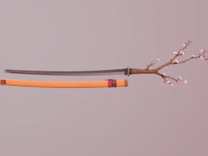 katana sakura 3D Model