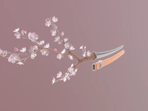 katana sakura 3D Model