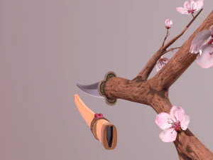 katana sakura 3D Model