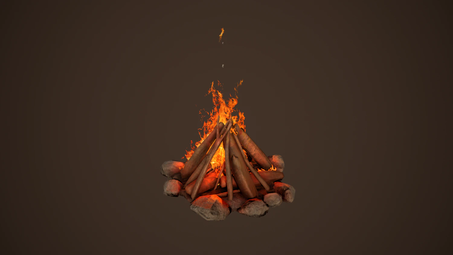 campfire free 3D Model .c4d .max .obj .3ds .fbx .stl .blend 