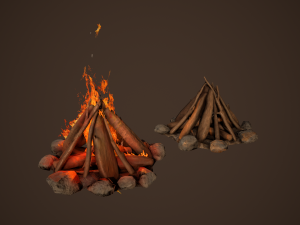 campfire free 3D मॉडल
