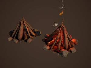 campfire free 3D मॉडल