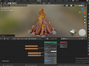 campfire free 3D मॉडल