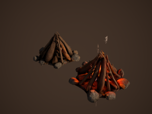campfire free 3D मॉडल