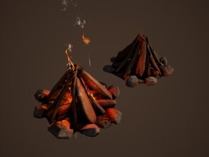 campfire free 3D मॉडल