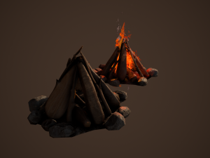 campfire free 3D मॉडल