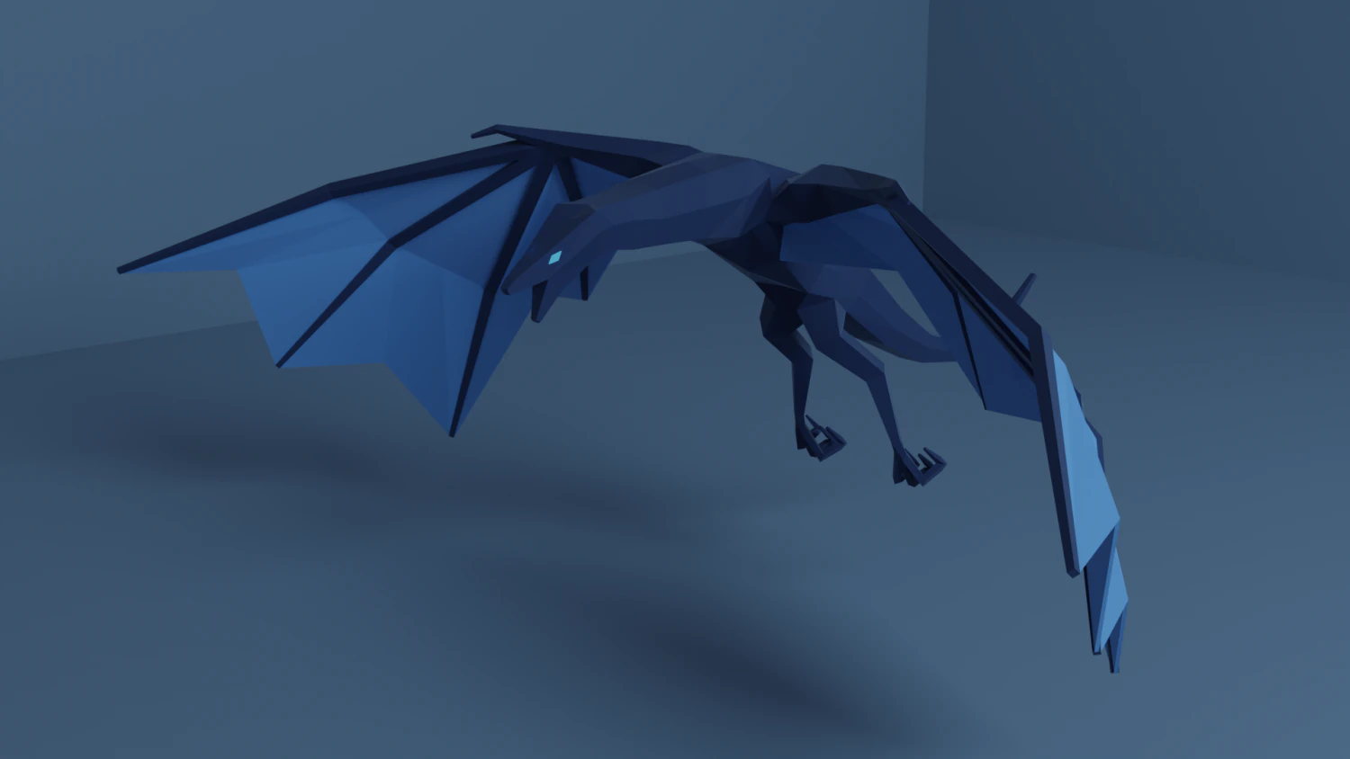lowpoly dragon 3D Model .c4d .max .obj .3ds .fbx .stl .blend 