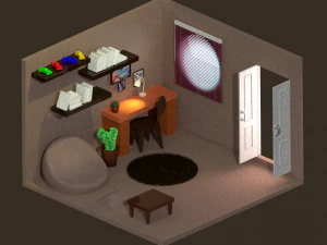 kamar tidur Model 3D