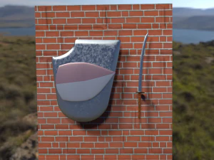 武士刀和盾牌 3D 模型