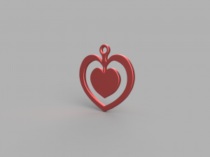 heart necklace 3D 프린트 모델