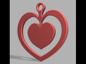 heart necklace 3D 프린트 모델