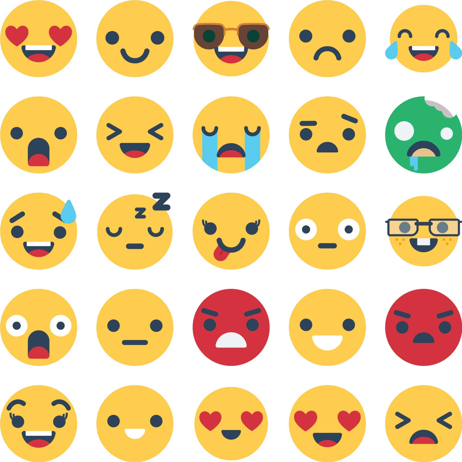 emoji vector icons pack 3D Model .c4d .max .obj .3ds .fbx .stl .blend 