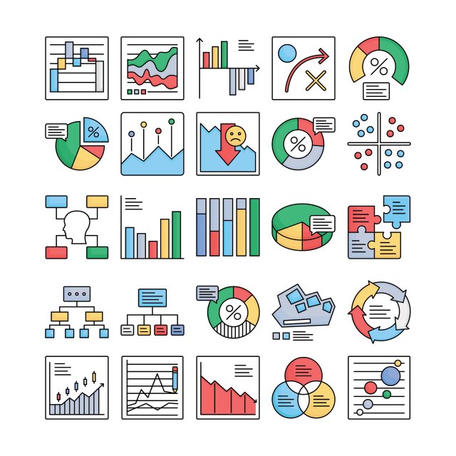 graph isolated vector icon Modelo 3D .c4d .max .obj .3ds .fbx .stl .blend 