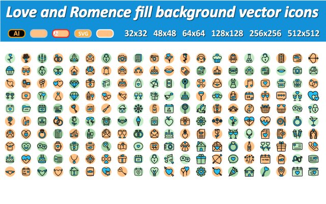 love and romance vector icon Model 3D .c4d .max .obj .3ds .fbx .stl .blend 