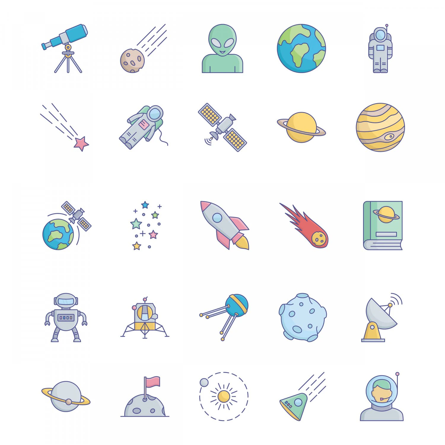 espacio y planetas Modelo 3D .c4d .max .obj .3ds .fbx .stl .blend 