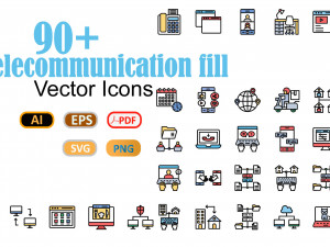 telecommunication vector icon 3D Model