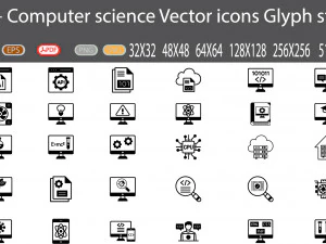 30Computer Science Icon 3D Model