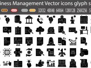 200Business management icon pack Modelo 3D