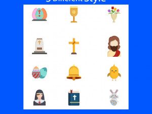 23 Easter Day icon pack 3D Model