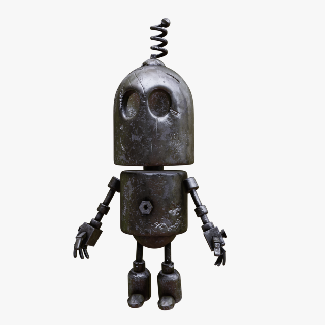 robot cartoon 3D 模型 .c4d .max .obj .3ds .fbx .stl .blend 