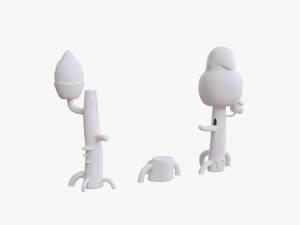 cartoon abstract trees 3D 모델