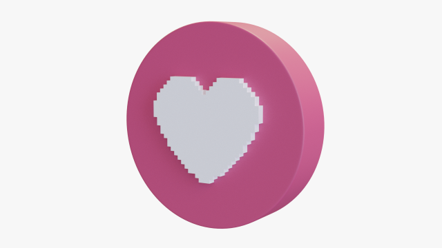 heart cartoon 3D Model .c4d .max .obj .3ds .fbx .stl .blend 