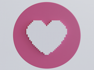 heart cartoon 3D Model