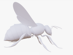 bee cartoon 3D 模型